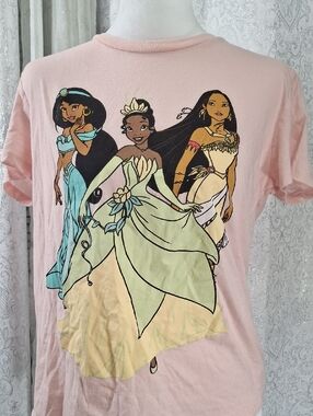 Disney M Pink Princesses Graphic Tee - Light Pink Pocahontas Tatiana Jasmine